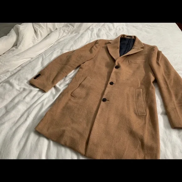 Suitsupply Mid Brown Overcoat (44)- Pure Camel